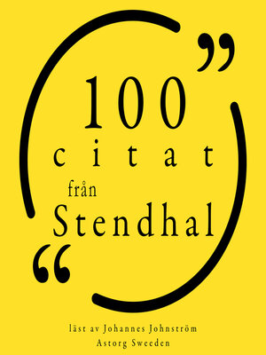 cover image of 100 citat från Stendhal
